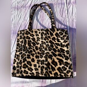 Faux Cheetah Print Mini Tote Bag